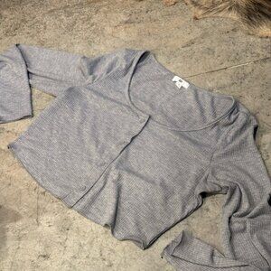 BP Light Gray Textured Top